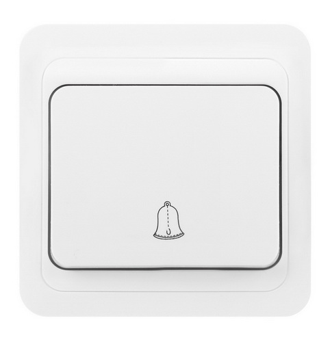 Кнопка SMARTBUY скрытая установка, звонка 10А белая "Марс" (SBE-02w-10-B1-0) (1/10)