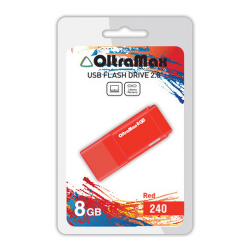USB  8GB  OltraMax  240  красный