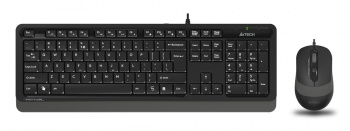 Комплект проводной Клавиатура + Мышь A4TECH Fstyler F1010, USB Multimedia, черная/серая (1/10)