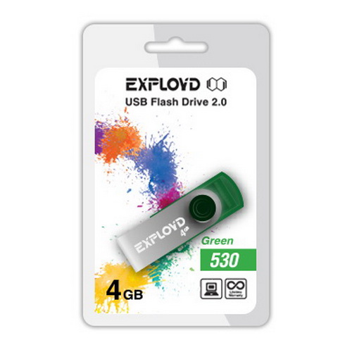 USB  4GB  Exployd  530  зелёный