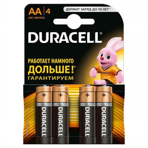 Элемент питания DURACELL  LR6  BL4 BASIC   (4/48/192/18816)