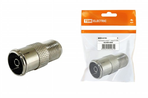 Переходник гнездо F-гнездо TV, инд. упаковка TDM (1/2500)