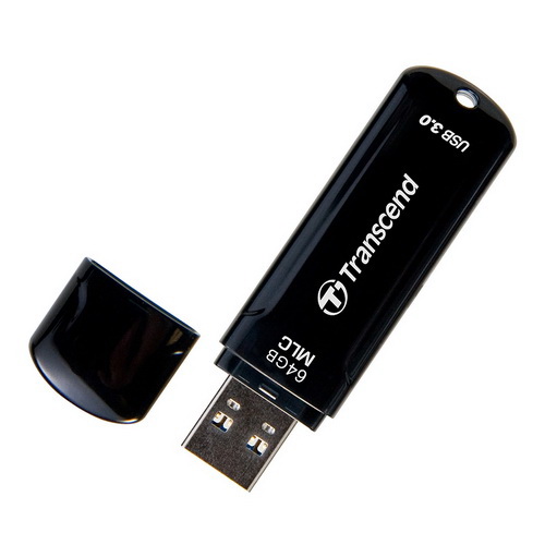USB 3.0  64GB  Transcend  JetFlash 750  чёрный