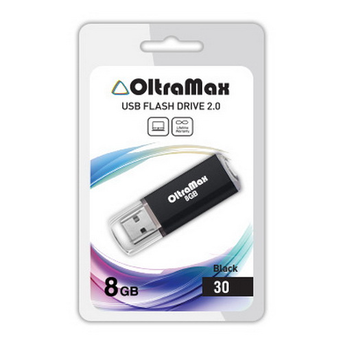 USB  8GB  OltraMax   30  чёрный