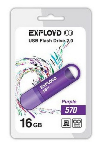 USB  16GB  Exployd  570  пурпурный