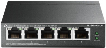 Коммутатор TP-LINK TL-SG1005LP 5G 4PoE+ 40W неуправляемый (1/12)