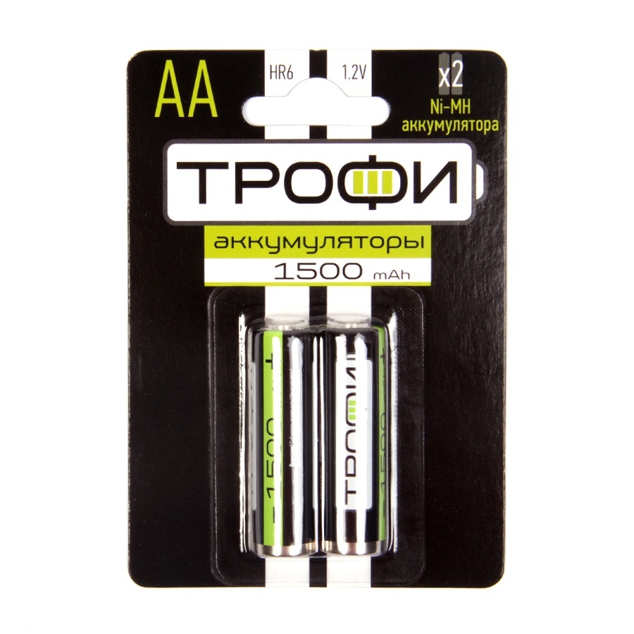 Аккумуляторы NiMH  Трофи HR6-2BL 1500mAh GREEN POWER (20/240/17280)