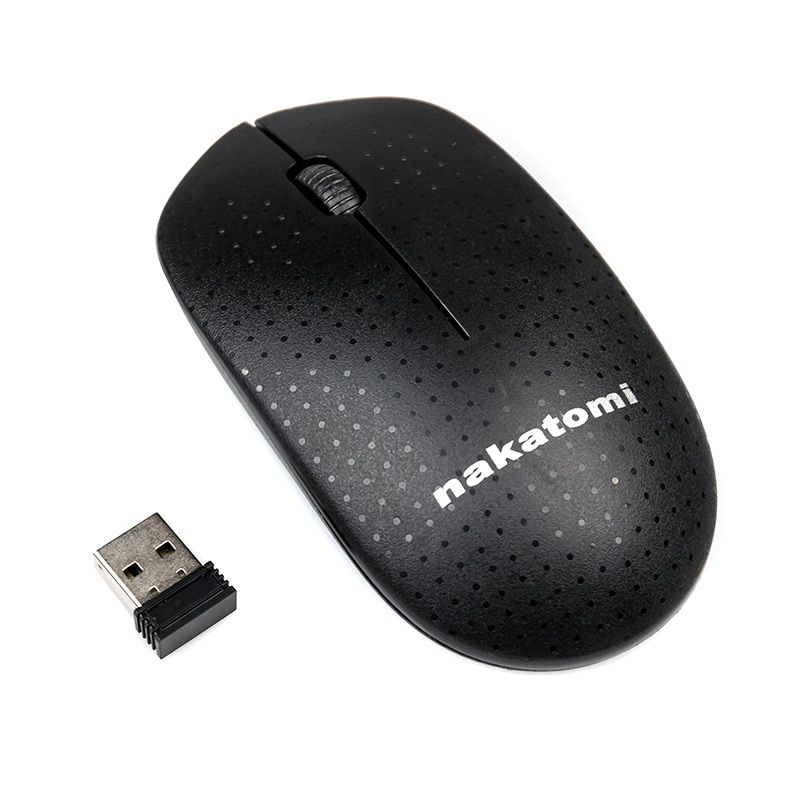Беспроводная мышь MRON-02U BLACK Nakatomi Navigator RF 2.4G Optical - 6 кнопок + ролик прокрутки, US