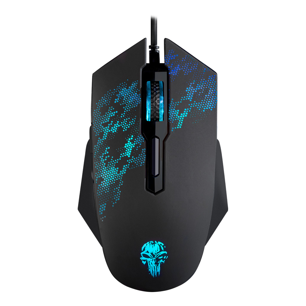 Мышь проводная игровая SMARTBUY RUSH Mondus бесшумная, 6 кнопок, сенсор 3200 dpi, RGB подсветка, чер