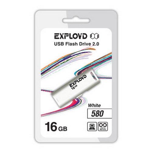 USB  16GB  Exployd  580  белый