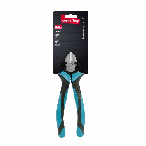 Кусачки (бокорезы) SMARTBUY 160мм, 2х-комп. рукоятка, СR-V сталь, HRC>51 (1/60)