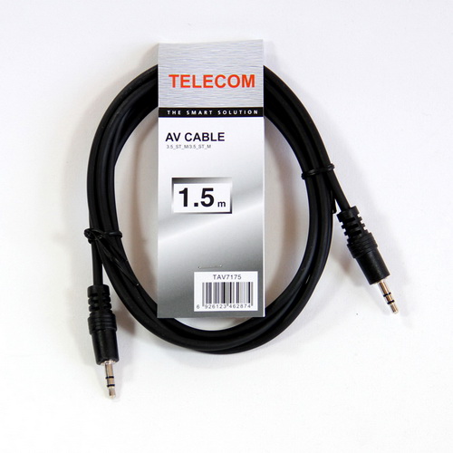 Кабель соединительный TELECOM 3.5 Jack (M) - 3.5 Jack (M), стерео, аудио, 1.5 м. (1/250)