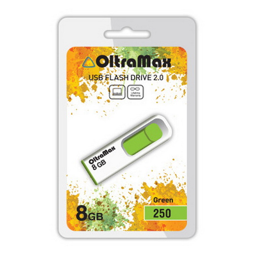 USB  8GB  OltraMax  250  зелёный