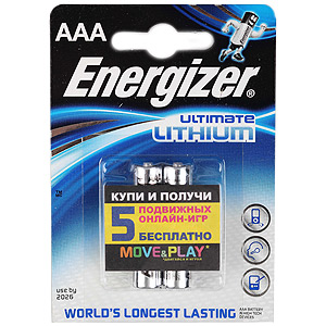 Элемент питания ENERGIZER  LR03 Lithium (2 бл)   (24)