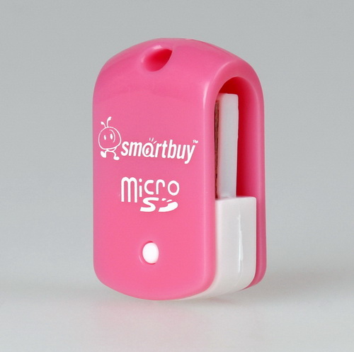 Картридер Smartbuy MicroSD, (SBR-706-P), розовый