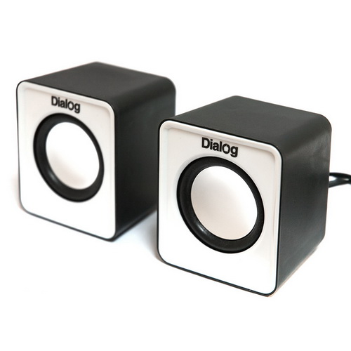 Колонки DIALOG Colibri AC-02UP, черный/белый, 2.0, 6W, питание от USB (1/5/20)