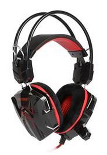 Игровая гарнитура Smartbuy RUSH SNAKE, велюровые амбушюры, шнур 2,2 м, черный/красная