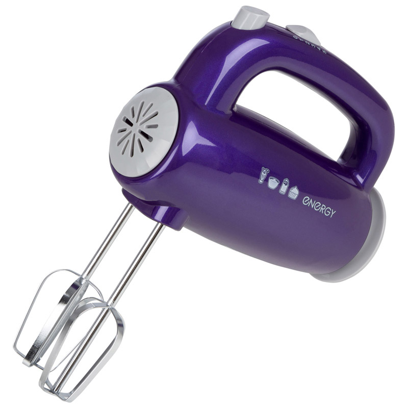 Миксер ENERGY EN-295P, 5 скоростей, 300 Вт, фиолетовый (1/24)
