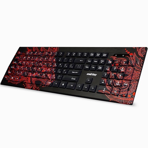 Клавиатура проводная SMARTBUY 223 Dragon, мультимедийная, USB, черно-красная (1/20)