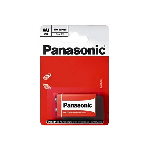 Элемент питания PANASONIC  6F22 (крона) Zinc Carbon BL1   (12/60)