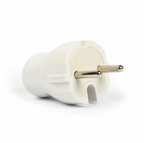 Вилка SMARTBUY прямая без заземления белая 10А 250В (SBE-10-P04-w) (1/60)