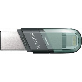 USB 3.1  64GB  SanDisk  Flip iXpand (Type A + Lightning)  голубой/серебро