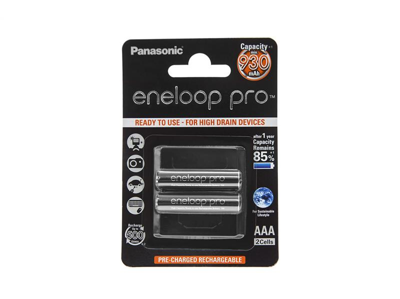Аккумулятор PANASONIC  R03 eneloop pro BK-4HCDE/2BE (930 mAh) (2 бл) (2/40)