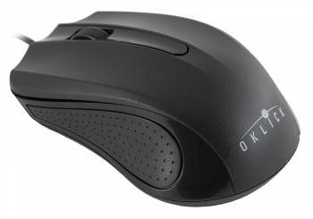 Мышь проводная Oklick 225M (1200dpi), USB(2but),черный (1/60)