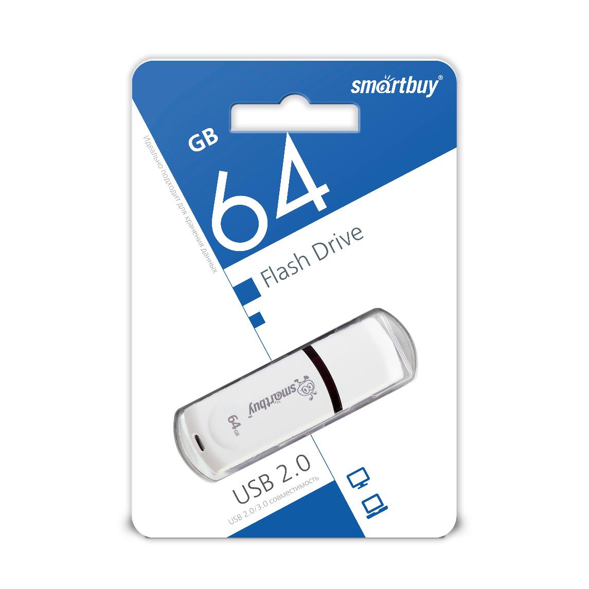 USB  64GB  Smart Buy  Paean  белый