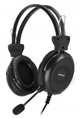 Гарнитура A4TECH HU-30 2м USB оголовье, черный (1/20)