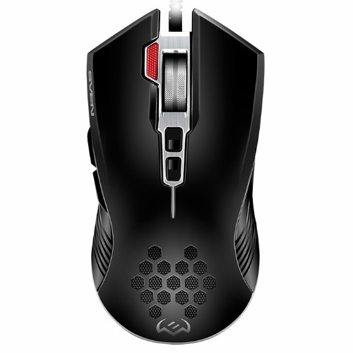 Мышь проводная игровая SVEN RX-G850 (7+1кл. 500-6400 DPI, ПО, RGB подсветка, игров. упак), (1/20), ч