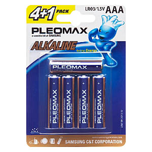 Элемент питания SAMSUNG PLEOMAX  LR03 (4+1)  BL   (50/500/32500)