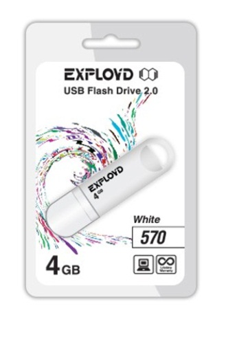 USB  4GB  Exployd  570  белый