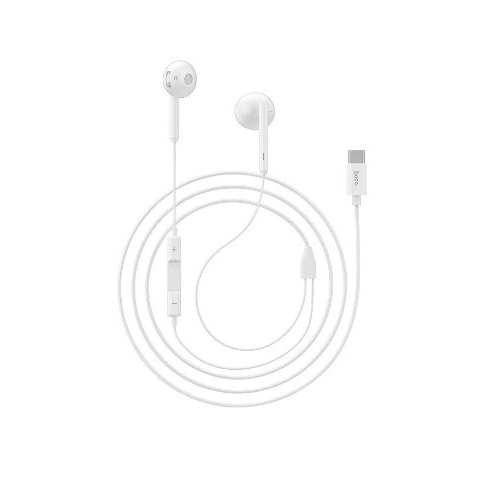 Наушники внутриканальные HOCO L10, микрофон, кнопка ответа, регулятор громкости, кабель Type-C, цвет