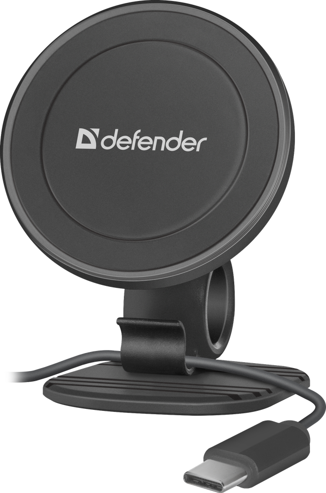 Держатель Defender CH-115+ 360°,магнит,на панель, фиксатор для кабеля (1/100)