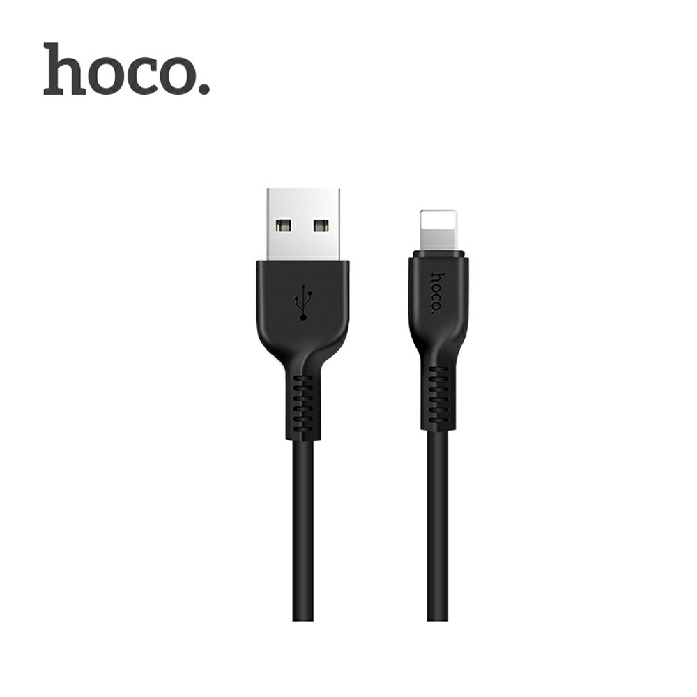 Кабель USB - 8 pin HOCO X20, 2.0м, круглый, 2.1A, силикон, цвет: чёрный (1/30/300)