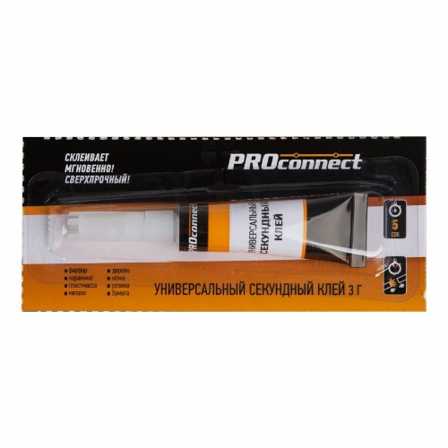 Универсальный секундный клей PROconnect на мульти карте, 3 г (12/288)