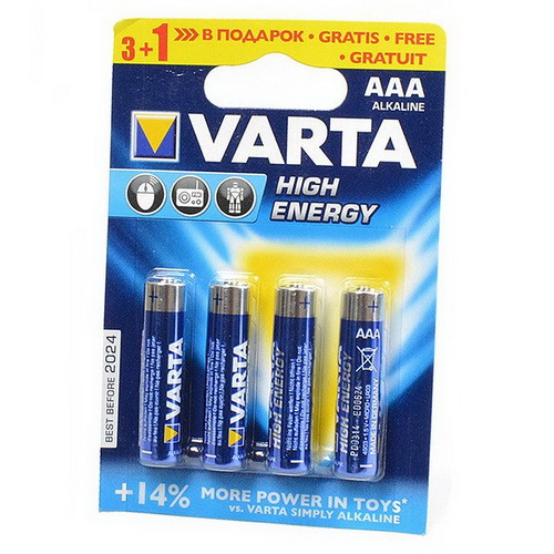Элемент питания VARTA  LR03 LONGLIFE POWER   (4 бл)  (4/40/200)