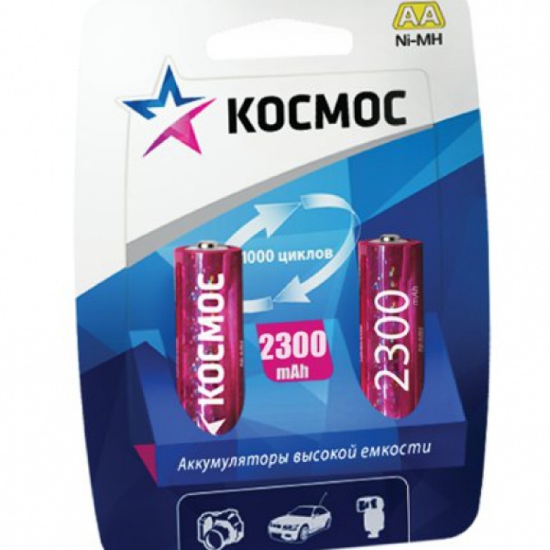 Аккумулятор КОСМОС  R6 (2300 mAh)   BL2   (2/24/288)