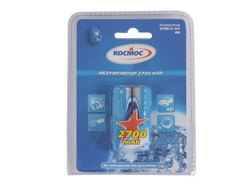 Аккумулятор КОСМОС  R6 (2700 mAh)  BL2   (2/24/288)