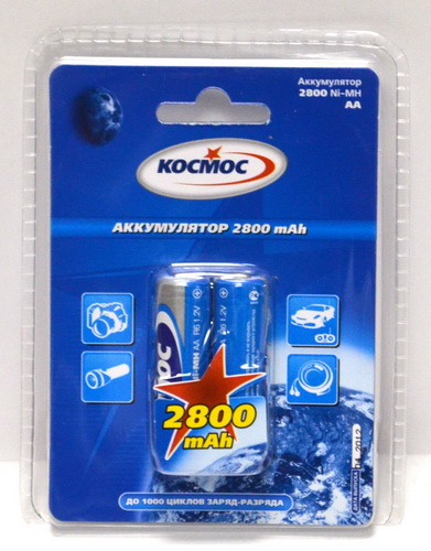 Аккумулятор КОСМОС  R6 (2800 mAh)  BL2   (2/24/288)